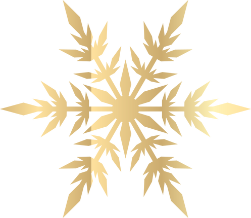 Gold Snowflake Ornament Decor