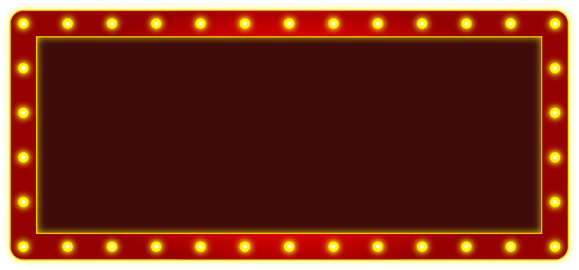 electric bulbs billboard, retro light frame for text with red background